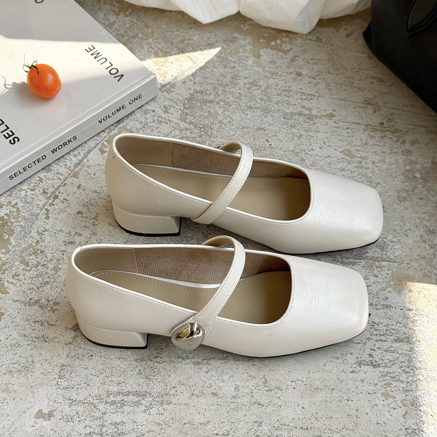 法式玛丽珍鞋女2026新款配裙子通勤软底不累脚魔术贴方头粗跟单鞋,女鞋,玛丽珍鞋,淘宝优惠券,粉丝福利购,淘宝优惠卷