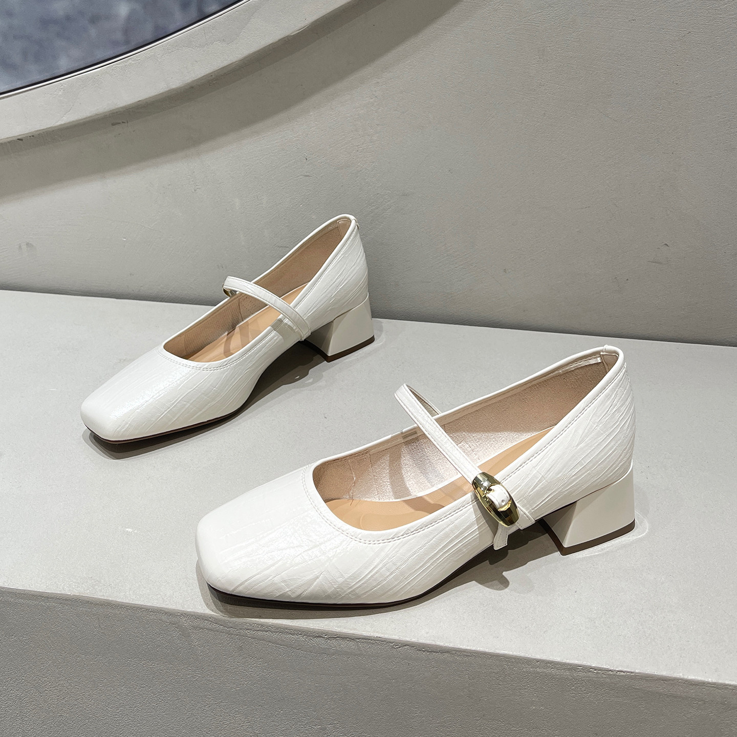 复古风粗跟玛丽珍鞋女2026新款春季百搭软底不累脚一字扣方头单鞋,女鞋,玛丽珍鞋,淘宝优惠券,粉丝福利购,淘宝优惠卷