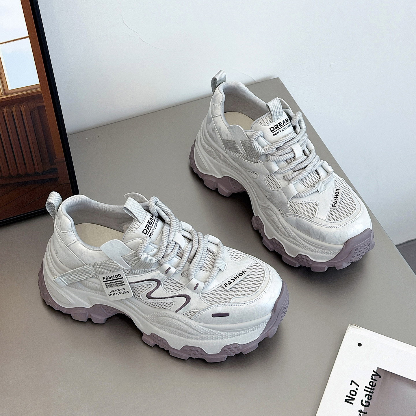 轻便厚底老爹鞋女2026新款春季爆款配裤子增高鞋显腿长运动休闲鞋,女鞋,老爹鞋,淘宝优惠券,粉丝福利购,淘宝优惠卷