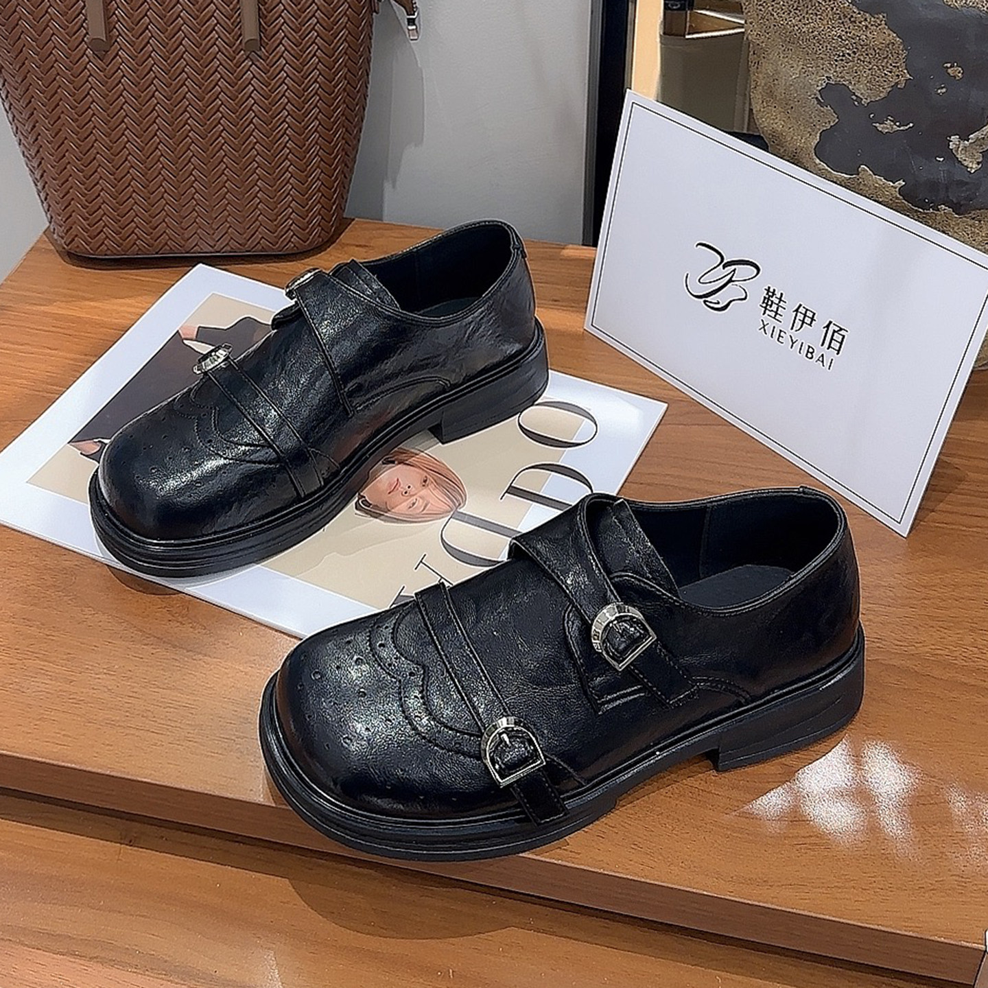 平底雕花布洛克德比鞋女2026新款英伦风小皮鞋圆头可爱一脚蹬单鞋,女鞋,牛津鞋/布洛克鞋/德比鞋,淘宝优惠券,粉丝福利购,淘宝优惠卷