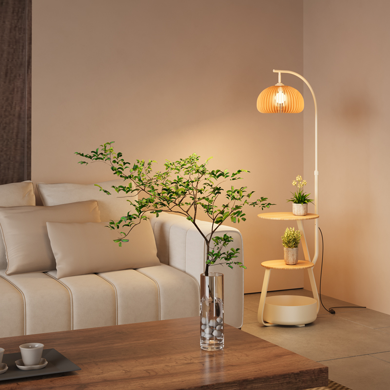 拾光记忆奶油风落地灯