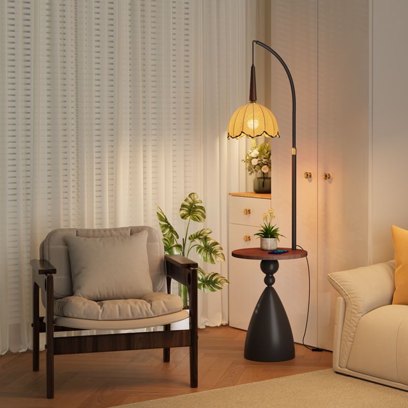 拾光记忆简约现代无线充电落地灯