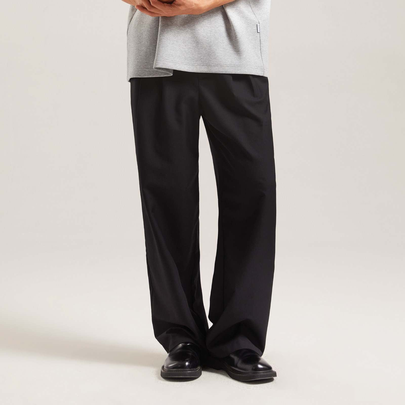 Mono Profile「一裤多场景」极简素色阔腿宽松直筒懒人长西裤男秋