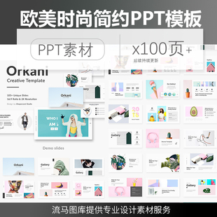 国外时尚简约高端商务工作总结商业计划书竞聘产品介绍PPT模板