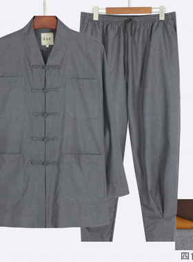 春秋季僧衣僧服免绑腿短褂套装抗皱棉质保暖小褂和尚服男女新款