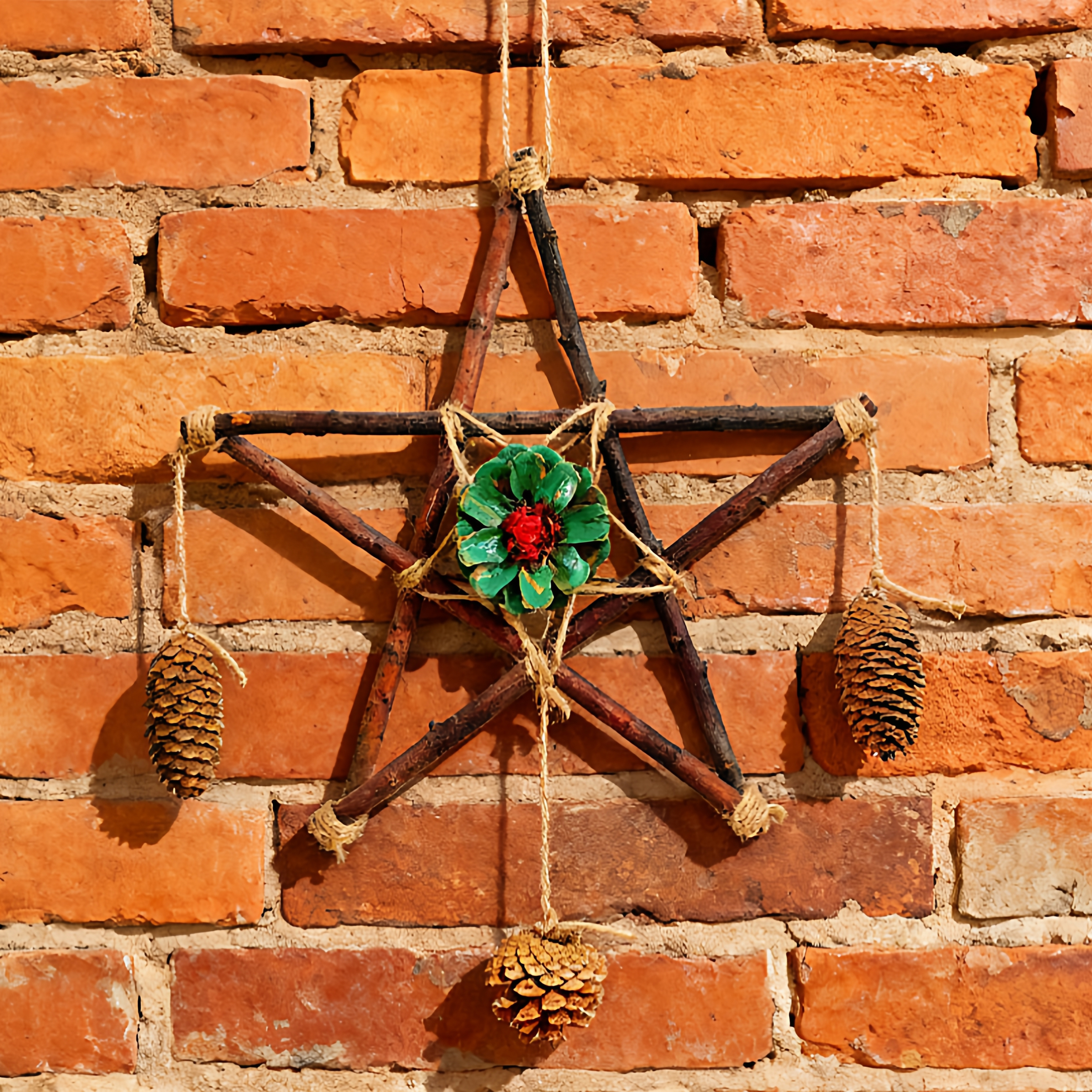 干树枝创意diy装饰手工幼儿园