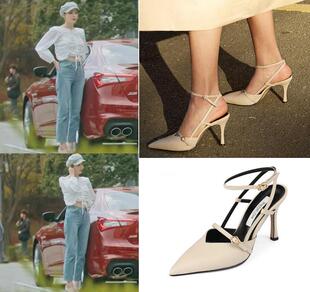 韩国代购Rachel Cox正品请输入检索词WWW李多熙同款扣带细高跟鞋