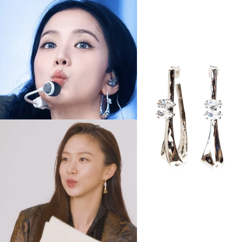 直邮~金智秀 jisoo同款 韩国代购 BLACKMUSE正品 韩版个性耳环