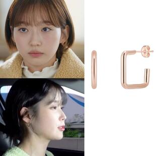 直邮~韩剧因为不想吃亏 韩智贤 李知恩 iu同款耳环 正品韩国代购