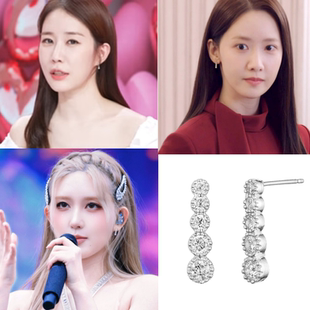 直邮~韩国代购haesool正品 林允儿 刘仁娜 金秋天同款925银耳环
