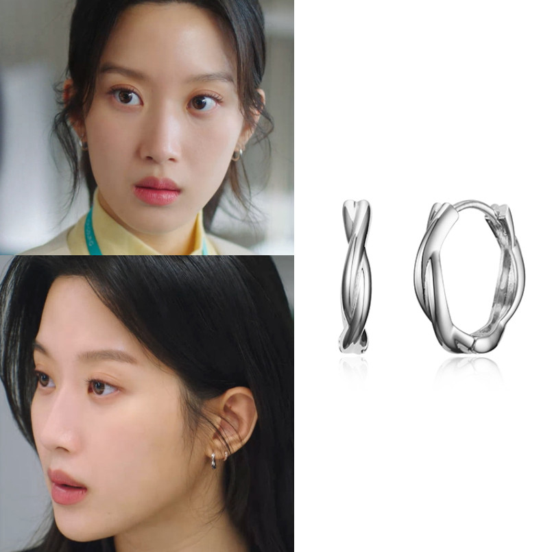 直邮~韩国代购HAESOO.L正品 那家伙是黑炎龙 文佳瑛同款耳环 耳圈