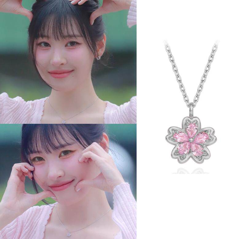 直邮~李宣美同款 韩国代购paul brial正品 镶钻花朵吊坠项链 饰品