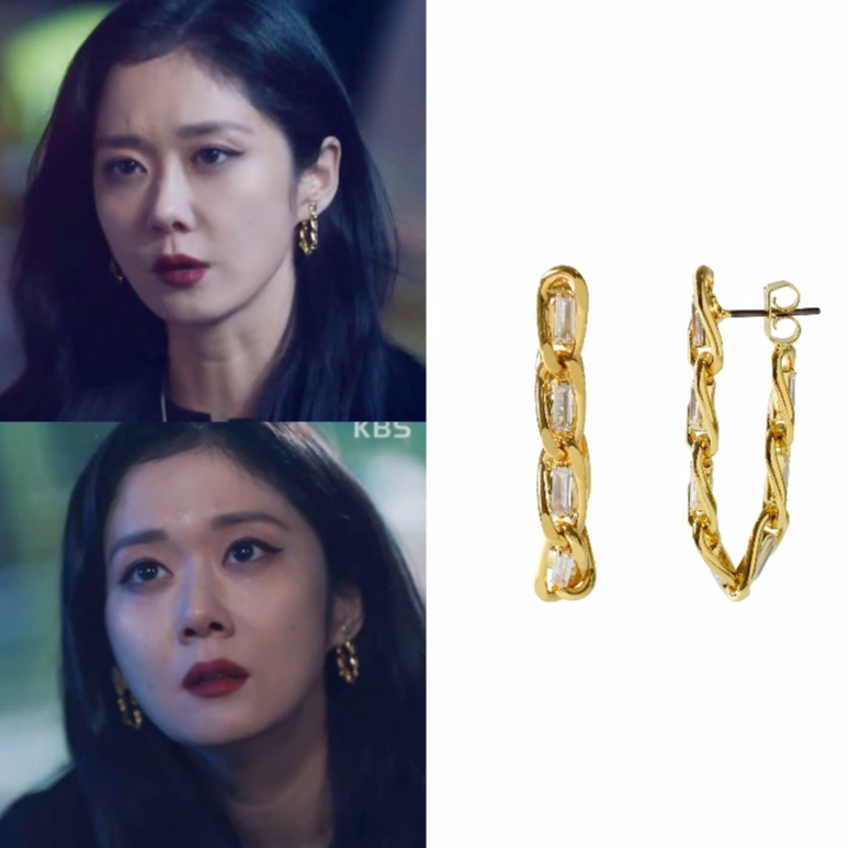 韩剧风大发不动产张娜拉链条耳环