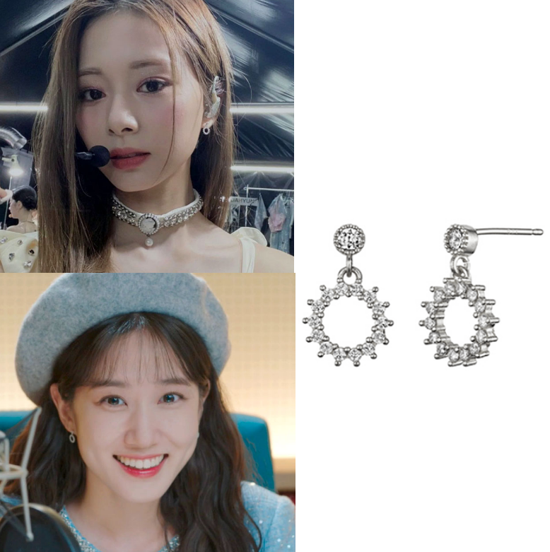 直邮~韩国代购正品 组合TWICE周子瑜 朴恩斌同款925银耳环 耳钉女