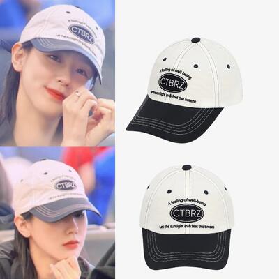 韩国代购CITYBREEZE正品 赵美延同款拼色明线字母棒球帽 鸭舌帽子