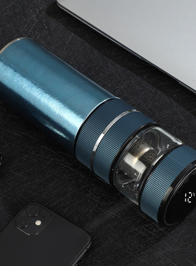 RISONTITANIUM 内外纯钛茶水分离保温杯轻奢礼盒车载便携商务双层