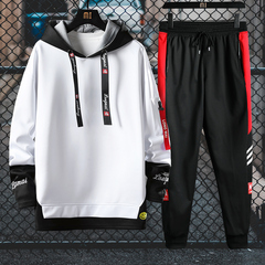 Spring student sports two piece youth long sleeve hooded casual sports sweater suit men's wear