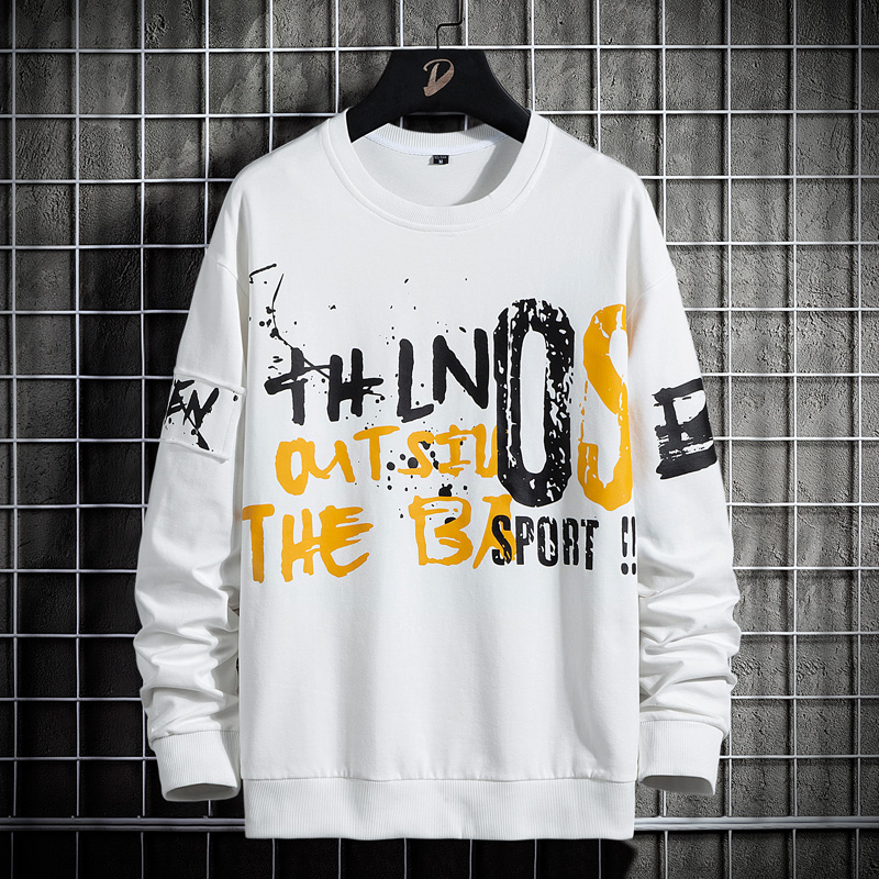 Spring new casual letter printing trend student sweater men's coat