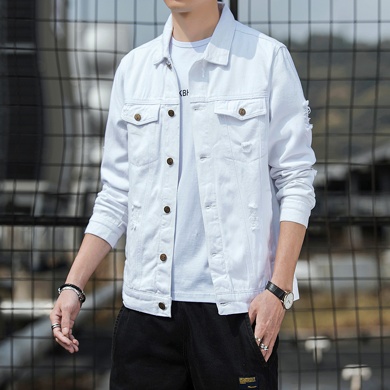 2021 spring new Vintage Wash denim men's jacket casual jacket