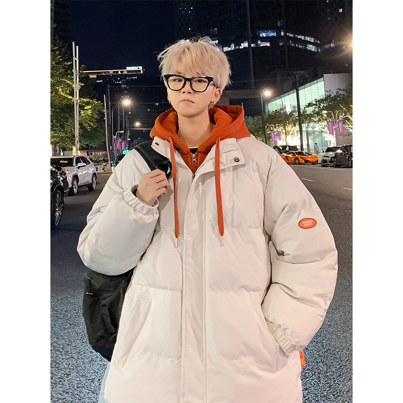 大货10万+冬季情侣港风假两件连帽大棉袄外套MY8313-P85，女装短外套，星座209-1