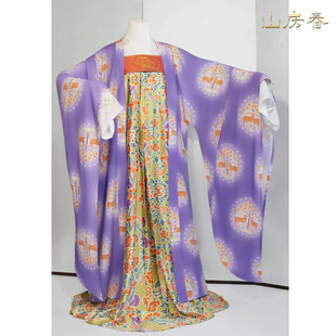 山房春 | 唐风汉服对襟衫子裥裙唐风大袖衫簪花仕女图大袖衫唐制