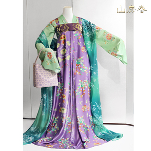 山房春 | 山房春原创唐风对襟衫子齐胸裥裙复原披帛唐制汉服