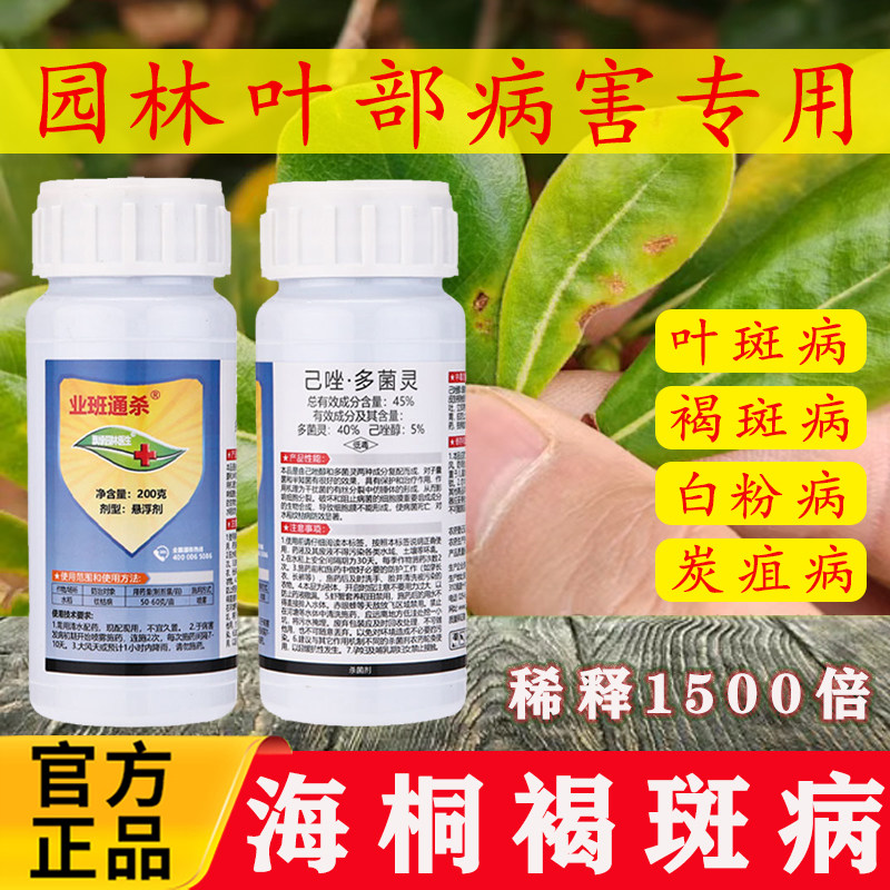 飘绿业班桶杀45%己唑多菌灵海桐叶部病害杀菌剂褐斑叶斑病白粉病