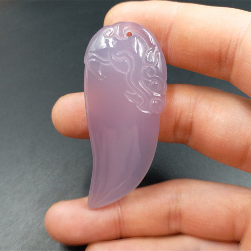 天然玉石a货冰种玉髓龙牙挂件粉色玉髓吊坠玉坠龙头挂件,珠宝/钻石/翡翠,颈饰,淘宝优惠券,粉丝福利购,淘宝优惠卷