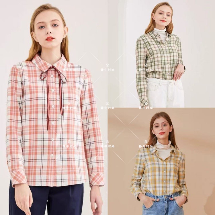 百搭设计感小众格子衬衫