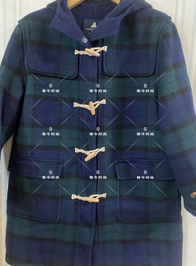 特正品熊23秋冬男女童双面呢羊毛连帽大衣tkjw238t74i jw238t74i