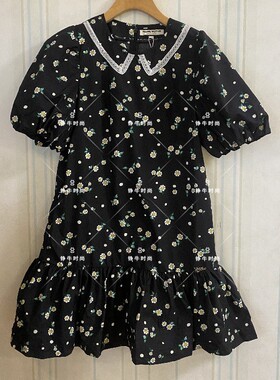 超值换购正品熊碎花复古甜美气质连衣裙ttow212518b ow212518b
