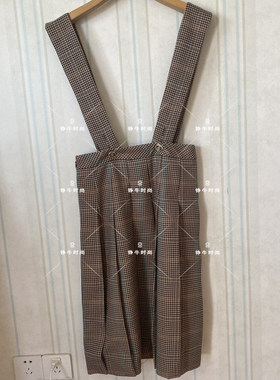 超值换购熊高腰背带百褶中长学院风连衣裙 ttow218t05n ow218t05n