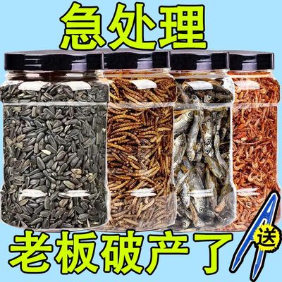 仓鼠粮食面包虫干淡水虾干无盐小鱼干营养粮食仓鼠笼子金丝熊虾皮