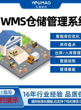 WMS仓库管理系统工厂仓储配送运输出入库扫描盘点结账物流软件