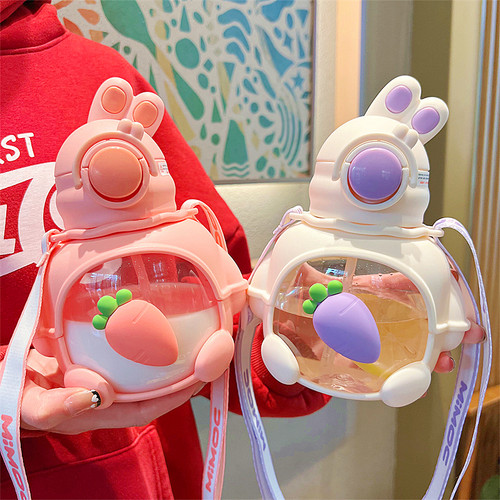 网红儿童可爱兔子吸管塑料杯