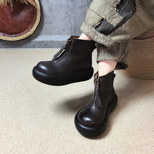 【单里薄绒厚绒】真皮大头靴