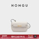 HONGU 红谷包包锁扣拉链小圆包车缝线单肩包春夏经典 斜跨包小方包