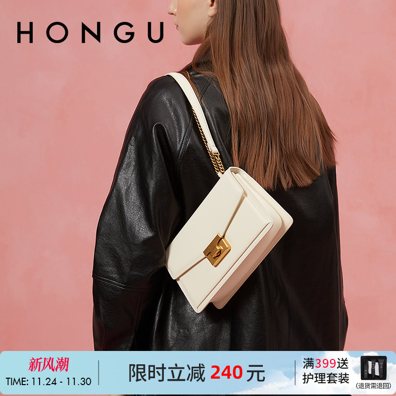 时尚链条百搭单肩斜挎包包HONGU
