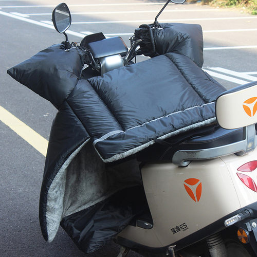 电动车挡风被北极绒加厚双面防水