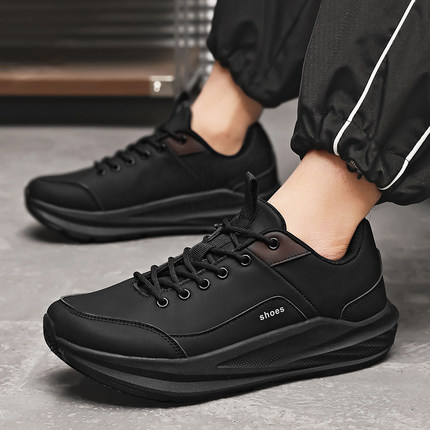 外贸捡漏4e宽楦宽头鞋秋季百搭厚底宽楦鞋子加宽加肥大头运动鞋男