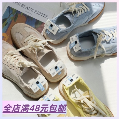 |Xiao.g|巨好穿！包邮 软出新天际 奶油色德训鞋 超轻运动女鞋