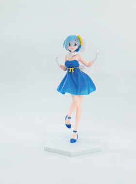 动漫美少女夜光水晶礼服蕾姆手办