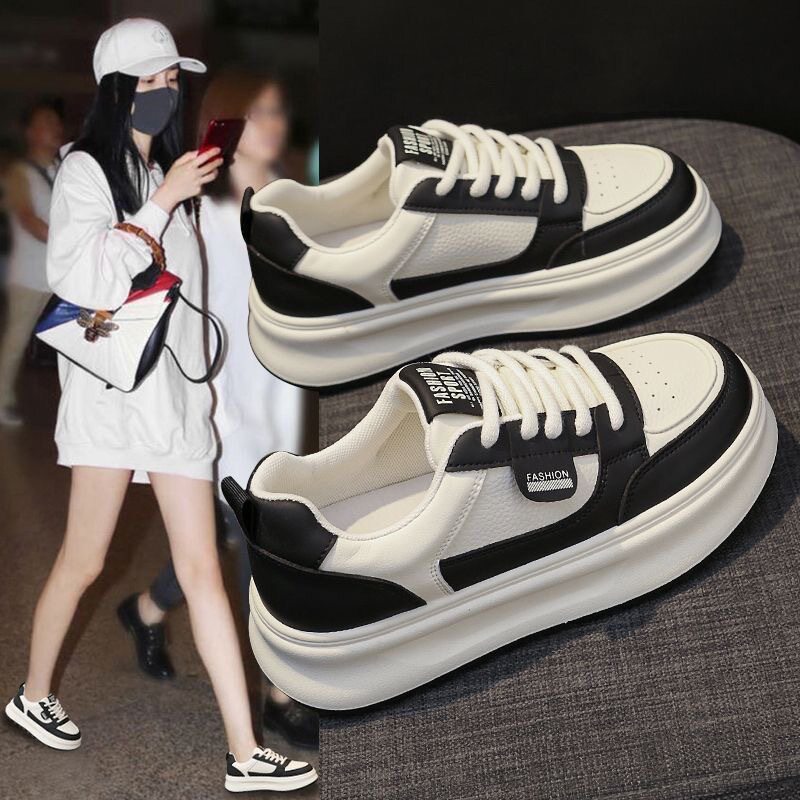 夏季女鞋新款透气小白鞋女学生韩版百搭厚底运动休闲板鞋潮鞋增高