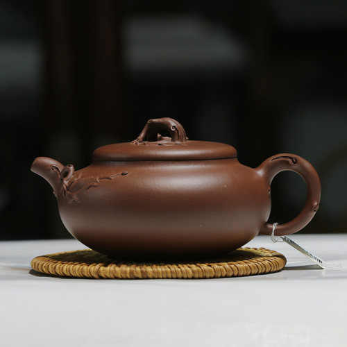 原矿紫砂茶壶 正品手工紫砂壶 王雪锋徒弟 陶锋 秋韵壶 紫泥300cc
