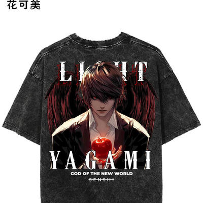 LIGHTYAGAMI夏季做旧男t恤