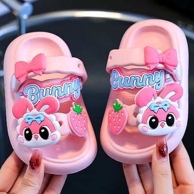 儿童夏季防滑卡通兔子男童凉拖鞋