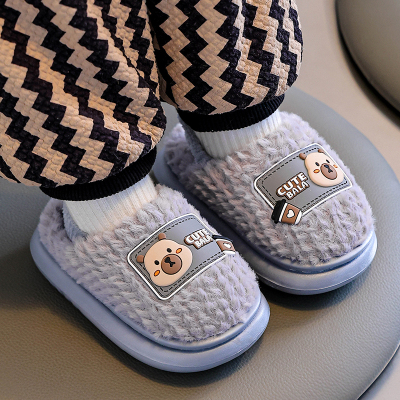 女童棉拖鞋家居卡皮巴拉亲子鞋防滑软底毛拖鞋男童宝宝棉拖鞋冬天