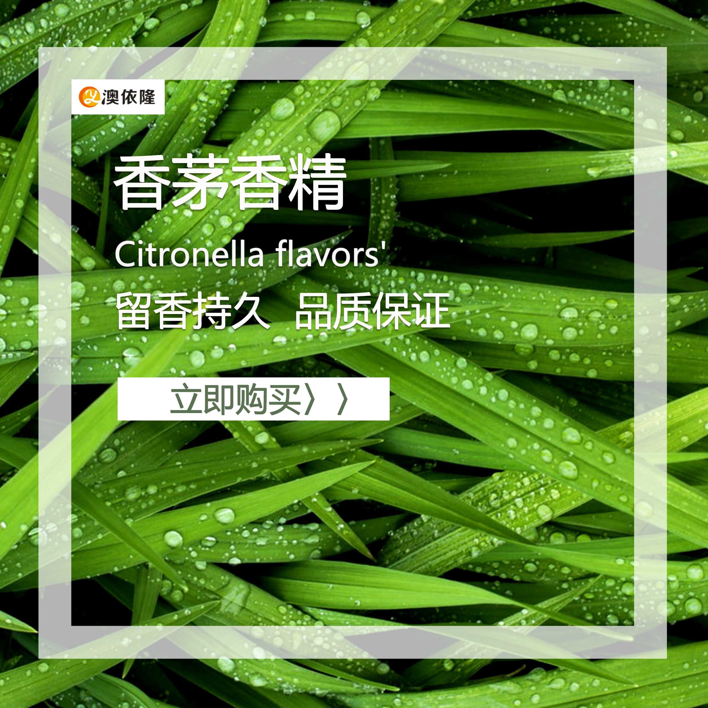 日化香精香料 驱蚊香薰日用品用香茅香精 柠檬草特异香气辛辣醒脑