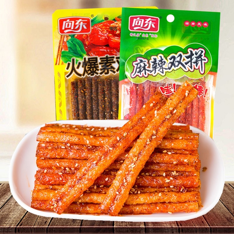 向东麻辣双拼辣条零食儿时经典麻辣小吃面筋双胞80后怀老式辣片棍
