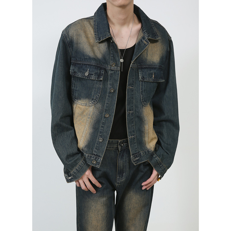 牛仔衣时尚简约水洗磨白